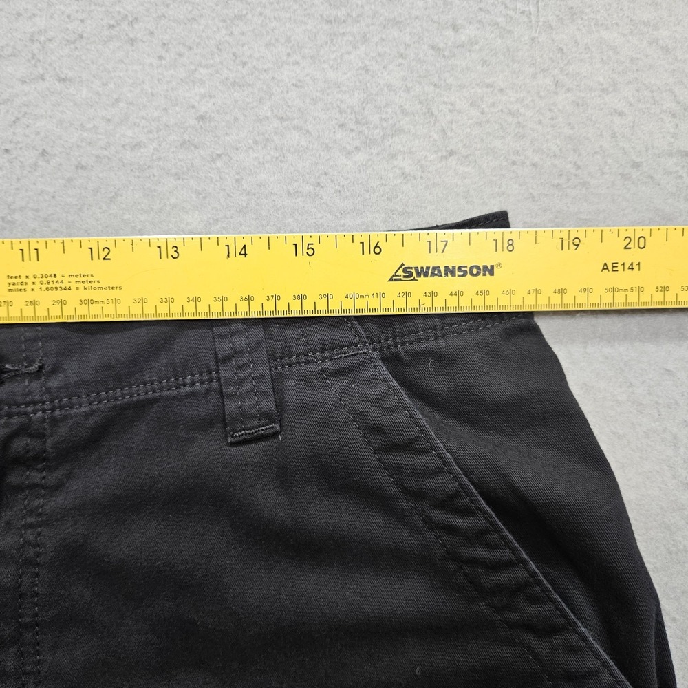 Wrangler Cargo Work Pants Mens 36x33 Black High Rise Straight Leg Relaxed Fit - Picture 7 of 11